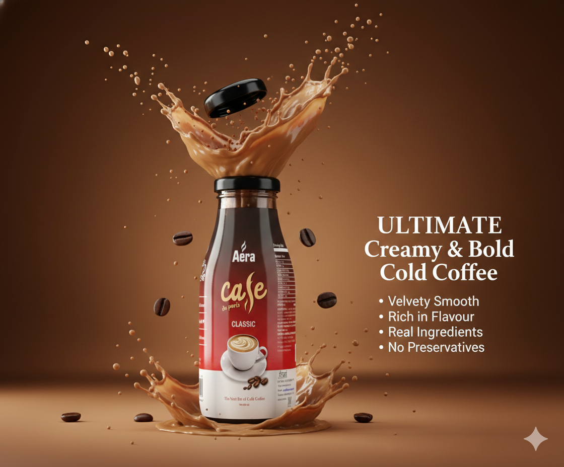 Aera Café Classic Cold Coffee 200ml Pack of 4 – Smooth Ready to Drink Coffee