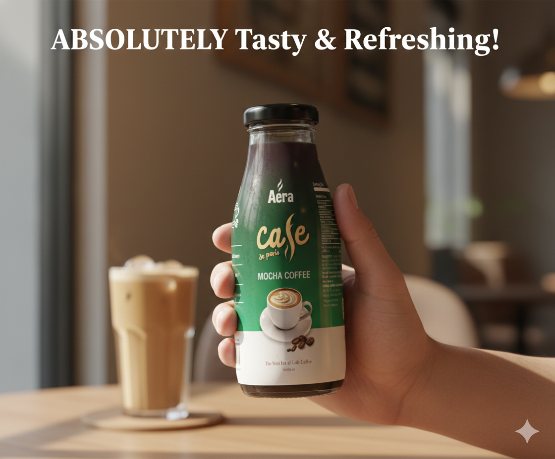 Aera Café Mocha Cold Coffee 200ml Pack of 4 – Chocolate Flavoured Coffee