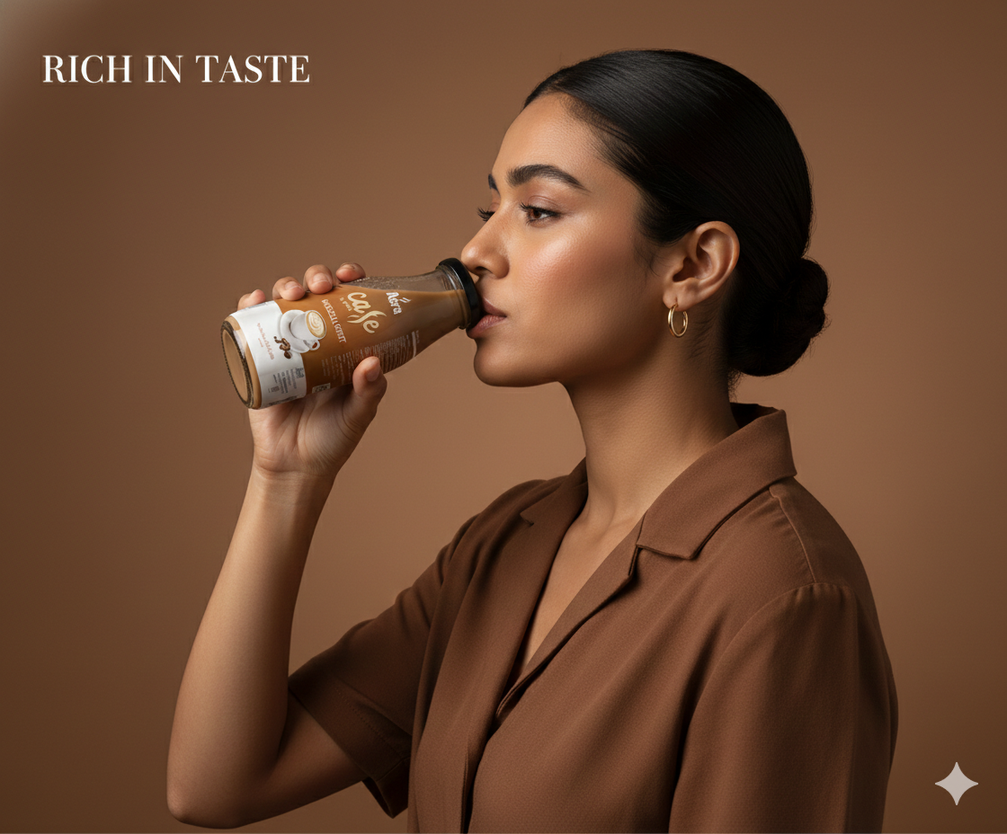 Aera Café Badam Milk 200ml Pack of 4 – Ready to Drink Almond Beverage