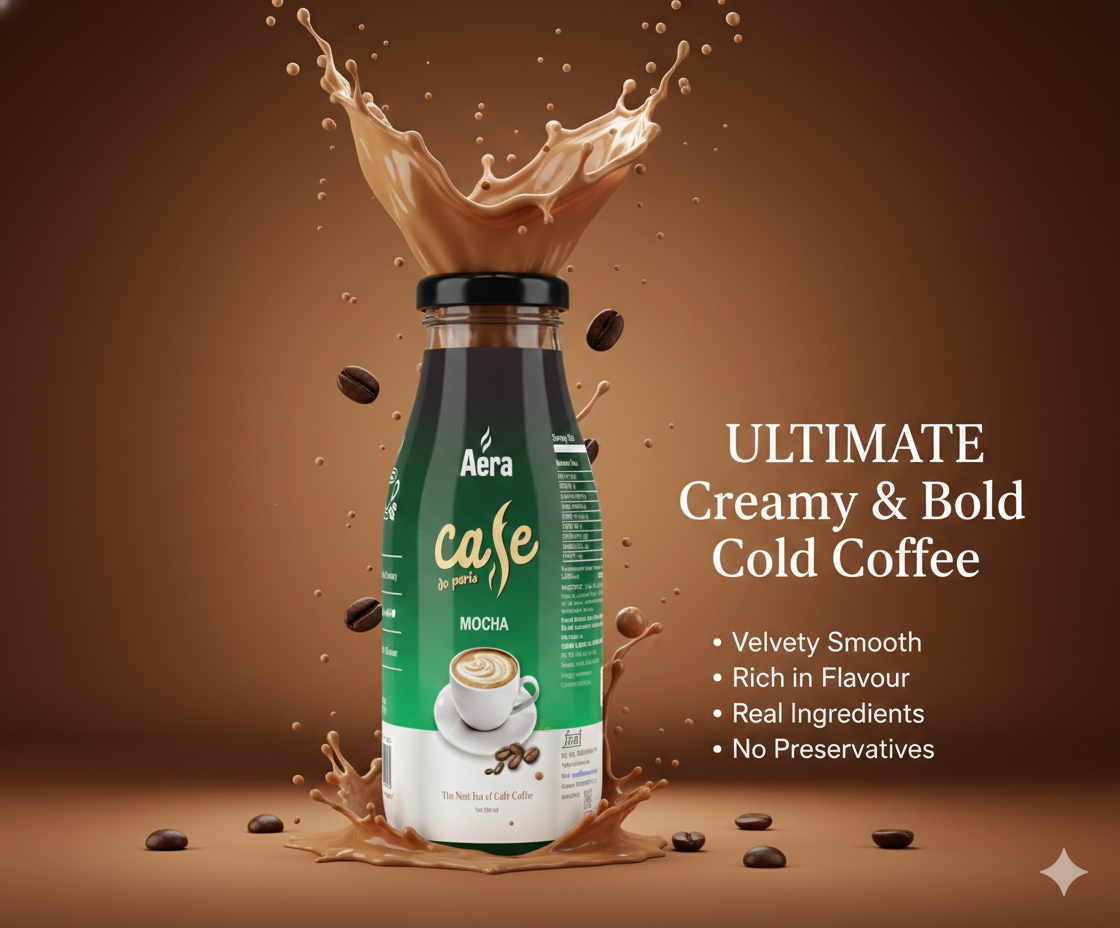 Aera Café Mocha Cold Coffee 200ml Pack of 4 – Chocolate Flavoured Coffee