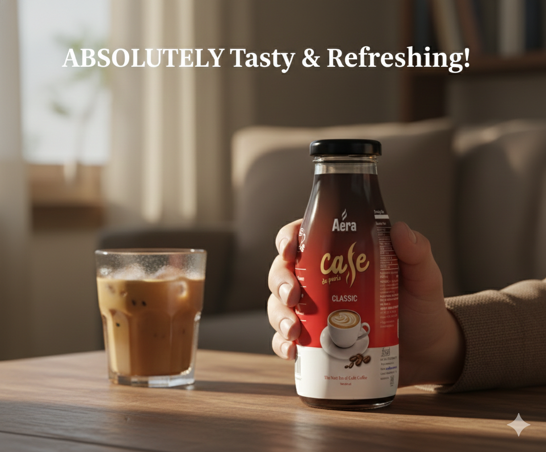 Aera Café Classic Cold Coffee 200ml Pack of 4 – Smooth Ready to Drink Coffee