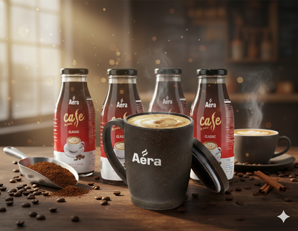 Starter Combo – Ground Coffee Mug + Classic Cold Coffee (Pack of 4)